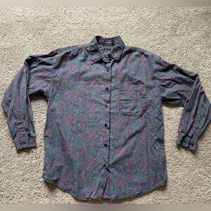 GAP Vintage Colorful Paisley Button down Shirt